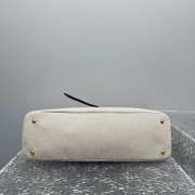 Uubags Miu Miu large Aventure canvas and leather bag in beige/brandy 44.5x24x14cm - 3