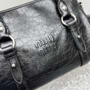 Uubags Miu Miu shiny leather top-handle bag in black 30x22x13cm - 4