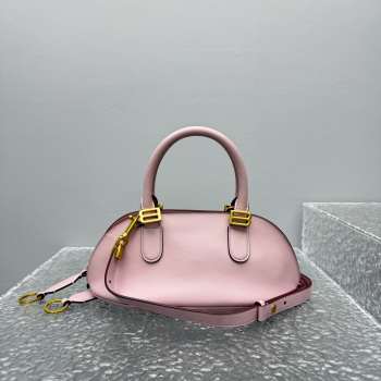 Uubags Balenciaga Bolero Bowling Bag Mini In Pink 30x13x16cm