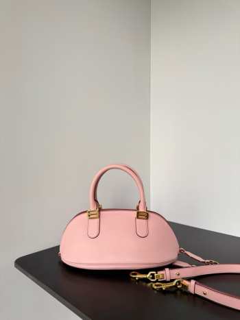 Uubags Balenciaga Bolero Bowling Bag Mini In Pink 30x13.5x10cm