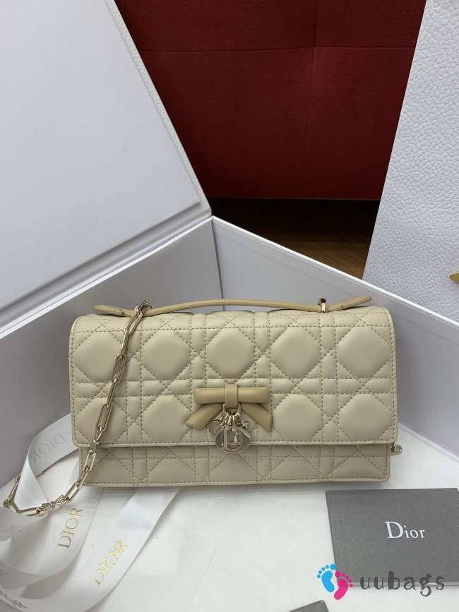 New Arrivals 2026 My Dior Mini Bag Two-Tone Trench and Biscuit Cannage Lambskin 21x11.5x4.5cm - 1