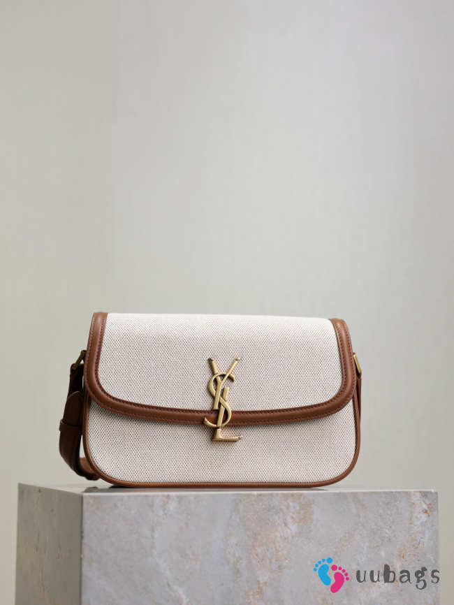 Uubags YSL Solferino Small In Box Sand Beige Canvas 24.5x15x8.5cm - 1