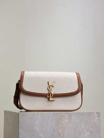 Uubags YSL Solferino Small In Box Sand Beige Canvas 24.5x15x8.5cm