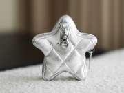 Uubags Chanel chanel star coin purse in silver metallic 9.8x9.8x2.7cm - 5