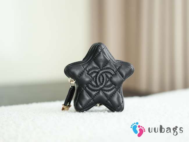 Uubags Chanel chanel star coin purse in black 9.8x9.8x2.7cm - 1