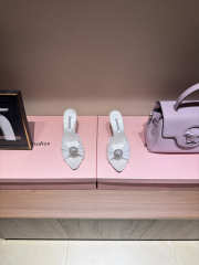 Uubags Aquazzura Mystery Mules In White 8.5cm - 3