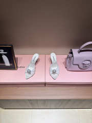 Uubags Aquazzura Mystery Mules In White 8.5cm - 2