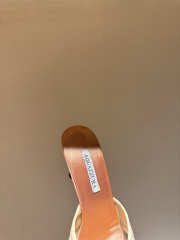 Uubags Aquazzura Mystery Mules In Beige 8.5cm - 6