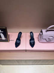 Uubags Christian Louboutin Miss Z Mule 8cm Mules Patent Calf Leather In Navy Blue - 4