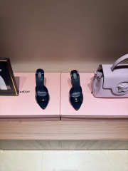 Uubags Christian Louboutin Miss Z Mule 8cm Mules Patent Calf Leather In Navy Blue - 2