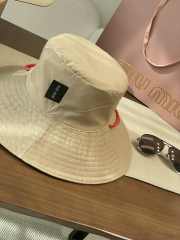 Uubags Miu Miu Denim Hat in Beige/Amaranth - 4