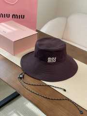 Uubags Miu Miu Denim Hat in Amaranth/Forest Green - 6