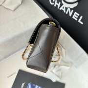 Uubags Chanel 2021 icon quilted chain shoulder bag in black lambskin 19x14x6.5cm - 6