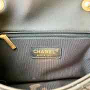 Uubags Chanel 2021 icon quilted chain shoulder bag in black lambskin 19x14x6.5cm - 2