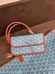 Uubags Goyard Goyardine Turquoise Belharra Reversible Beach Tote Bag In Blue 36x27x13cm - 4