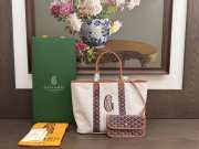 Uubags Goyard Goyardine Turquoise Belharra Reversible Beach Tote Bag In Burgundy 36x27x13cm - 1