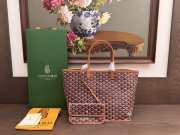 Uubags Goyard Goyardine Turquoise Belharra Reversible Beach Tote Bag In Burgundy 36x27x13cm - 6