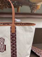 Uubags Goyard Goyardine Turquoise Belharra Reversible Beach Tote Bag In Burgundy 36x27x13cm - 3