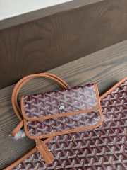 Uubags Goyard Goyardine Turquoise Belharra Reversible Beach Tote Bag In Burgundy 36x27x13cm - 2