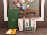 Uubags Goyard Goyardine Turquoise Belharra Reversible Beach Tote Bag In Green 36x27x13cm - 1