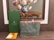 Uubags Goyard Goyardine Turquoise Belharra Reversible Beach Tote Bag In Green 36x27x13cm - 6