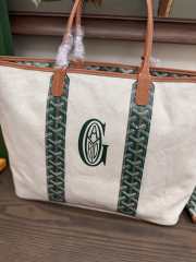 Uubags Goyard Goyardine Turquoise Belharra Reversible Beach Tote Bag In Green 36x27x13cm - 4