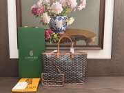 Uubags Goyard Goyardine Turquoise Belharra Reversible Beach Tote Bag In Black 36x27x13cm - 5