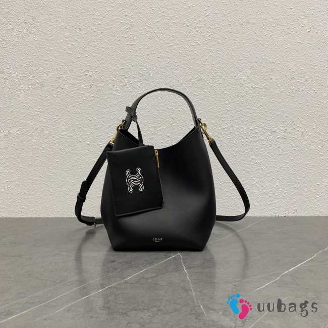 Uubags Celine Small Hobo Bag In Black Supple Smooth Calfskin 18x31x6cm - 1