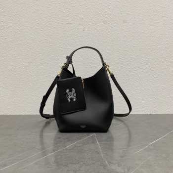 Uubags Celine Small Hobo Bag In Black Supple Smooth Calfskin 18x31x6cm
