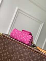 Uubags Louis Vuitton M27603 Nano Speedy Bag Fuchsia Denim 16x10x7.5cm - 2