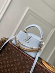 Uubags Louis Vuitton M28199 Capucines East-West Mini Bag In Olympus Blue 12x22x8cm - 1