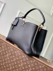 Uubags Louis Vuitton M26259 Capucines BB Taurillon Leather Bag In Black 37.5x15.5x24cm - 6