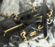 Uubags Chanel Small Bowling Bag In Patent Crumpled Calfskin & Gold-Tone Metal Black 17x21x13cm - 3