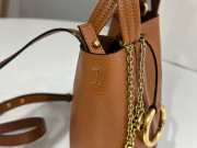 Uubags small Chloe Spin tote bag in clay brown grained leather 18x19x8cm - 5