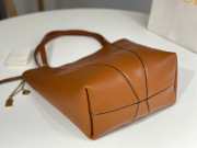 Uubags medium Chloe Spin tote bag in clay brown grained leather 27x30x14cm - 6