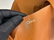 Uubags medium Chloe Spin tote bag in clay brown grained leather 27x30x14cm - 3