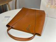 Uubags large Chloe Spin tote bag in clay brown grained leather 35x39x16cm - 3