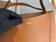 Uubags large Chloe Spin tote bag in clay brown grained leather 35x39x16cm - 2