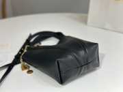 Uubags medium Chloe Spin tote bag in black grained leather 27x30x14cm - 6