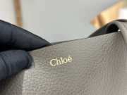 Uubags medium Chloe Spin tote bag in grey grained leather 27x30x14cm - 3