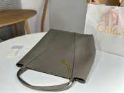 Uubags large Chloe Spin tote bag in grey grained leather 35x39x16cm - 4