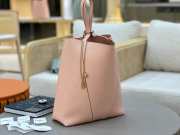Uubags large Chloe Spin tote bag in pink grained leather 35x39x16cm - 6