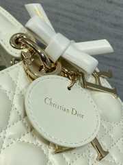 New Arrivals 2026 Small Lady Dior Bag With Strap White Cannage Lambskin 20x18x8cm - 2