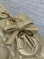 New Arrivals 2026 Small Lady Dior Bag With Strap Desert Taupe Cannage Lambskin 20x18x8cm - 3