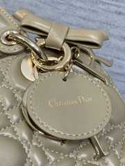 New Arrivals 2026 Small Lady Dior Bag With Strap Desert Taupe Cannage Lambskin 20x18x8cm - 2