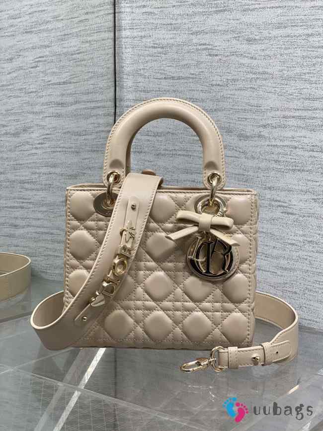 New Arrivals 2026 Small Lady Dior Bag With Strap Blush Pink Cannage Lambskin 20x18x8cm - 1