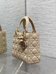 New Arrivals 2026 Small Lady Dior Bag With Strap Blush Pink Cannage Lambskin 20x18x8cm - 5