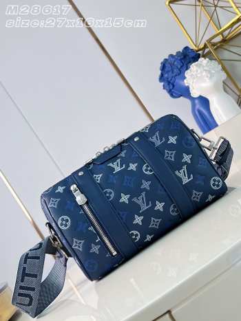 Uubags Louis Vuitton M28617 City Keepall Monogram Shadow 27.5x16.5x15cm