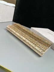 Uubags Jimmy Choo Sweetie Gold Metallic Dégradé Glitter Plexi Clutch Bag 24x10x5cm - 6