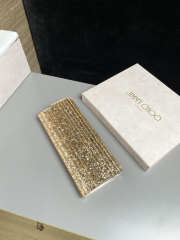 Uubags Jimmy Choo Sweetie Gold Metallic Dégradé Glitter Plexi Clutch Bag 24x10x5cm - 4